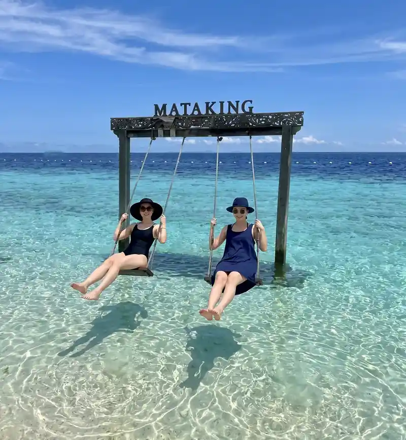 Visiting Mataking Island and its beautiful beaches with Sea Plus Water Chalet Resort near Semporna.