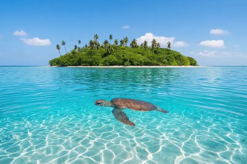 Visiting the sea turtle habitats in Tun Sakaran Sea Plus Water Chalet Resort